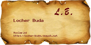 Locher Buda névjegykártya